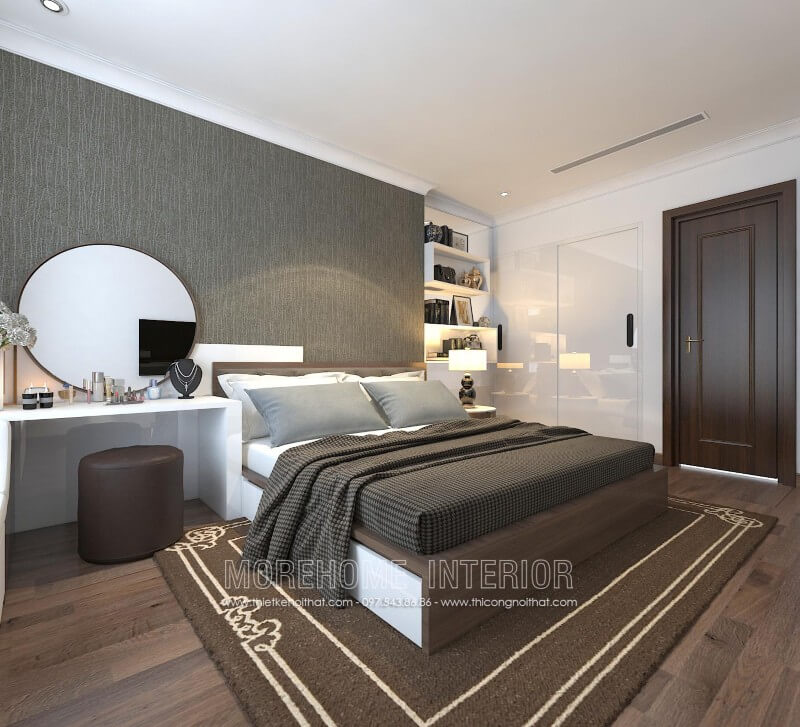 Giường ngủ biệt thự hiện đại Giường ngủ biệt thự hiện đại