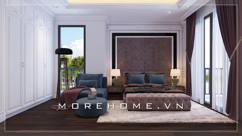 Giường ngủ biệt thự hiện đại Giường ngủ biệt thự hiện đại