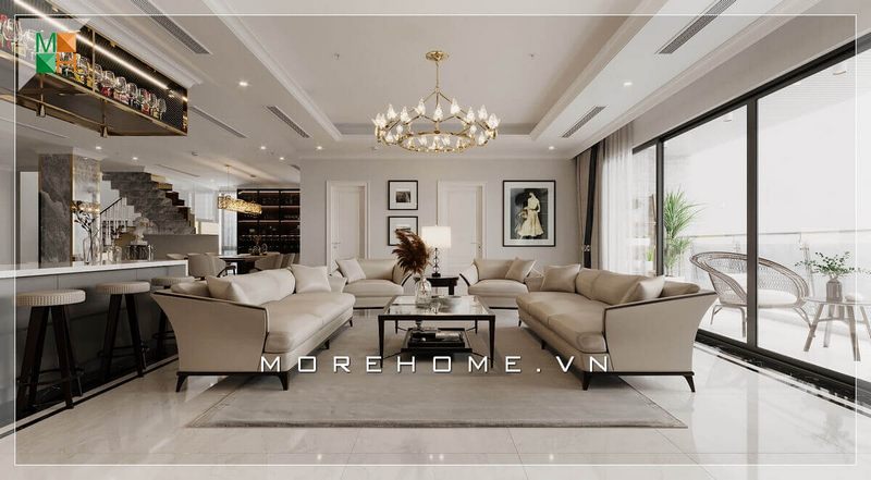 Chiêm ngưỡng mẫu thiết kế không gian nội thất phòng khách cao cấp, sang trọng cho biệt thự, nhà phố, chung cư.